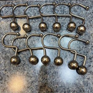 Elegant Silver Shower Curtain Hooks